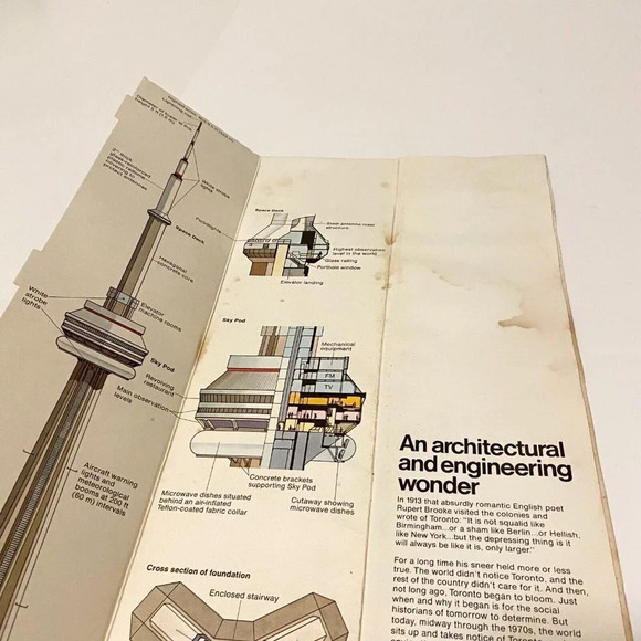 Vintage 1973 Brochure Worlds Tallest CN Tower  Toronto Memorabilia - Picture 6 of 13